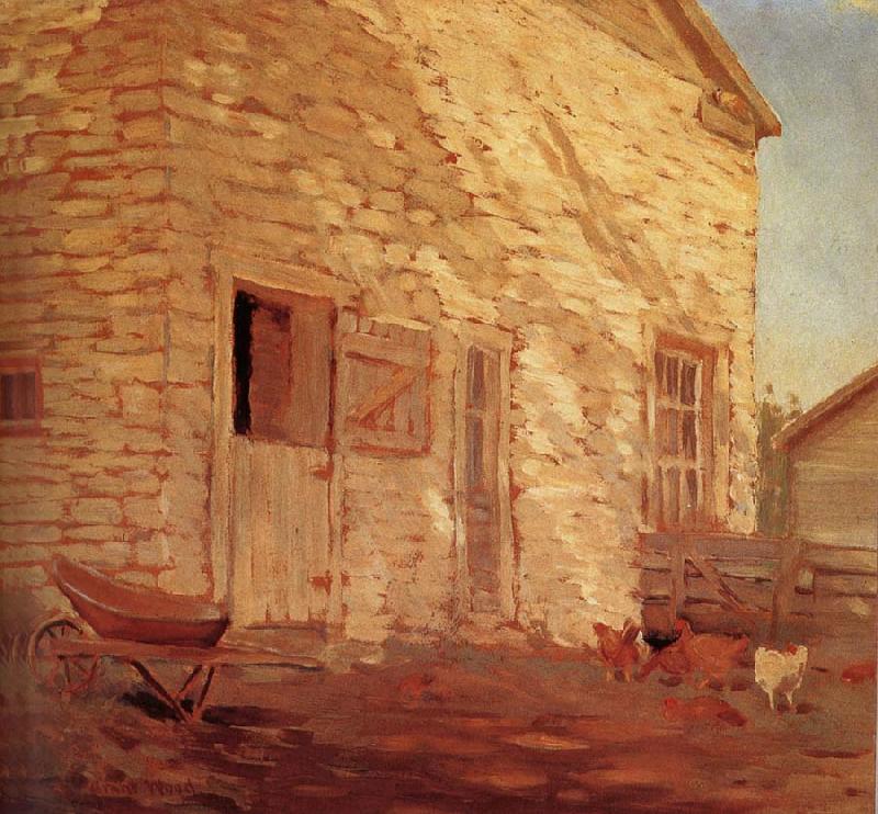 Grant Wood Old Stone and barn China oil painting art